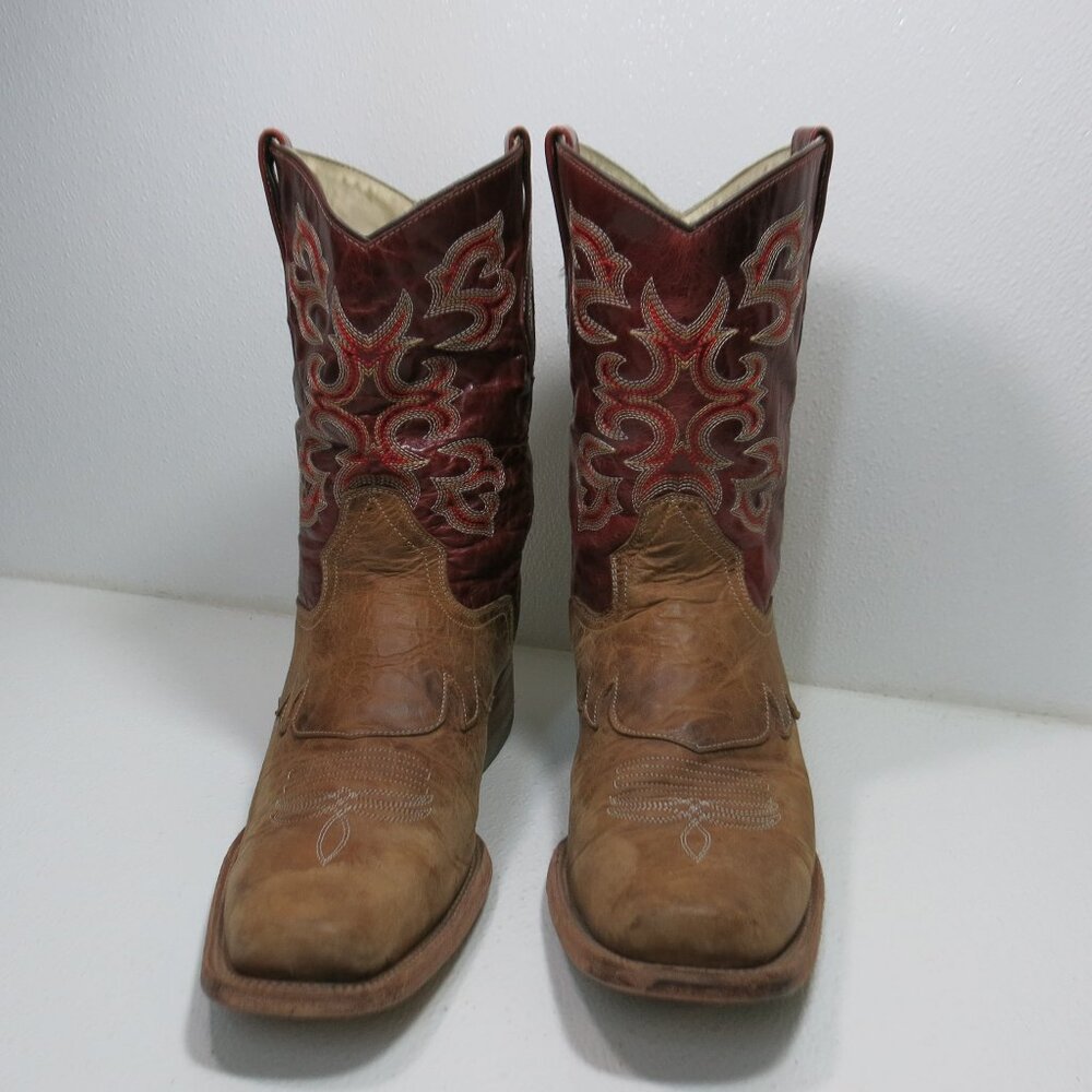 J. B. Dillon Reserve Two Tone Leather Western Kicker Boots Footwear Men's 11.5 - Picture 5 of 7